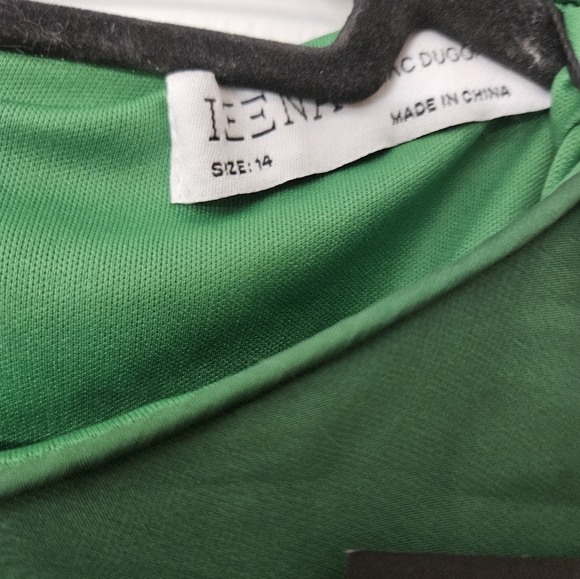 NWT Ieena for Mac Duggal High Neck Ruffle Hem Cape Mini Dress Dark Green SZ 14 - Picture 5 of 9